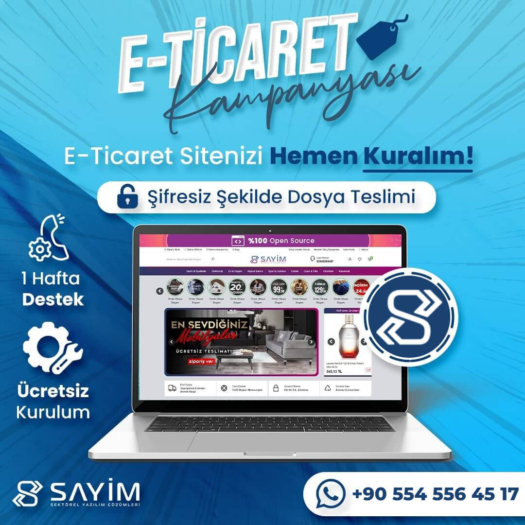 Sayim v3 E-Ticaret Yazılımı